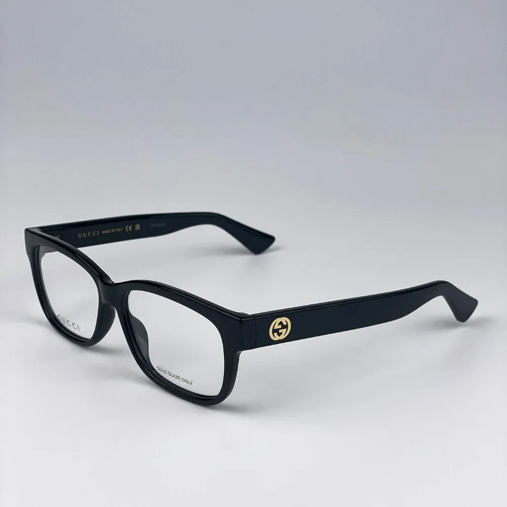 Gucci GG1341O 001 Eyeglasses Black Rectangle Women